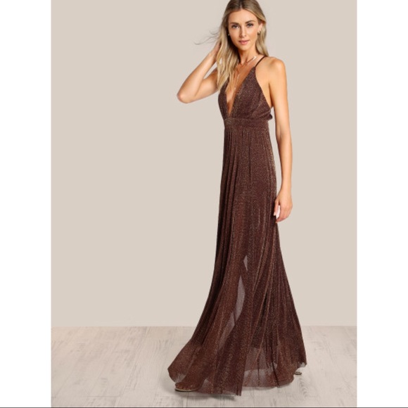 SALES ❗️Glitter Overlay Maxi Dress - Picture 6 of 8